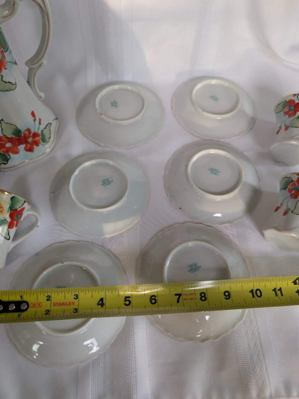 Gorgeous Antique Nippon TE-OH Tea Set Hand Painted Floral Design - Picture 10 of 14